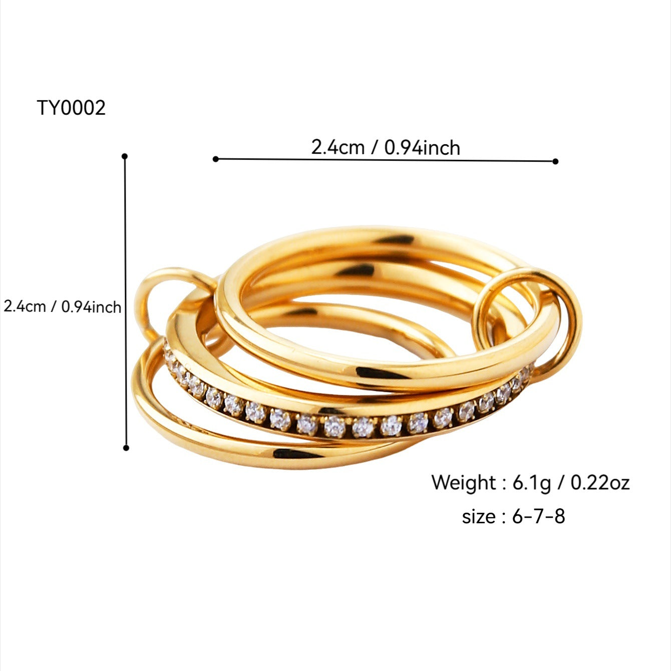 Women's Titanium Steel Ring Korean-style Minimalist