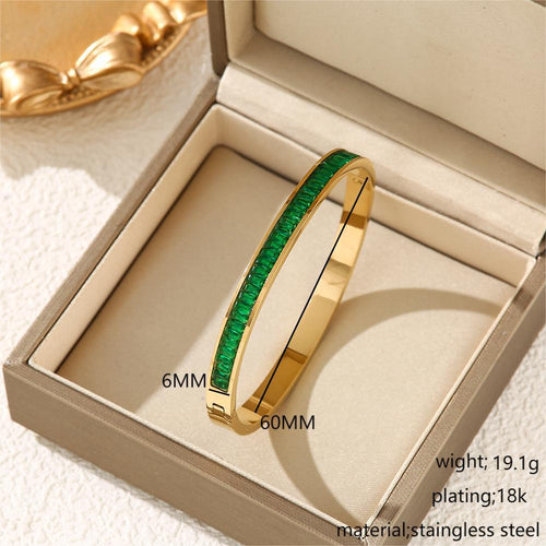 Affordable Luxury Style Diamond Titanium Steel Bracelet