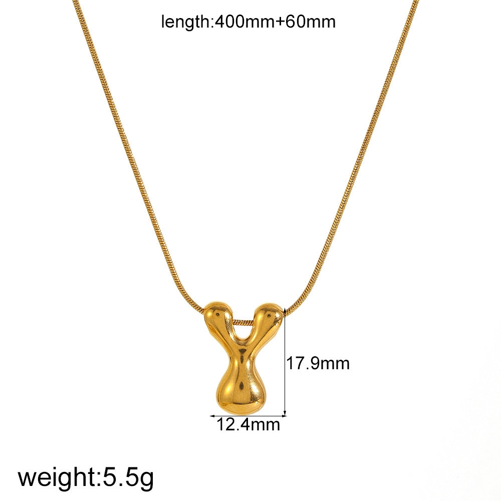 Fashion Letter Stainless Steel Design Necklace