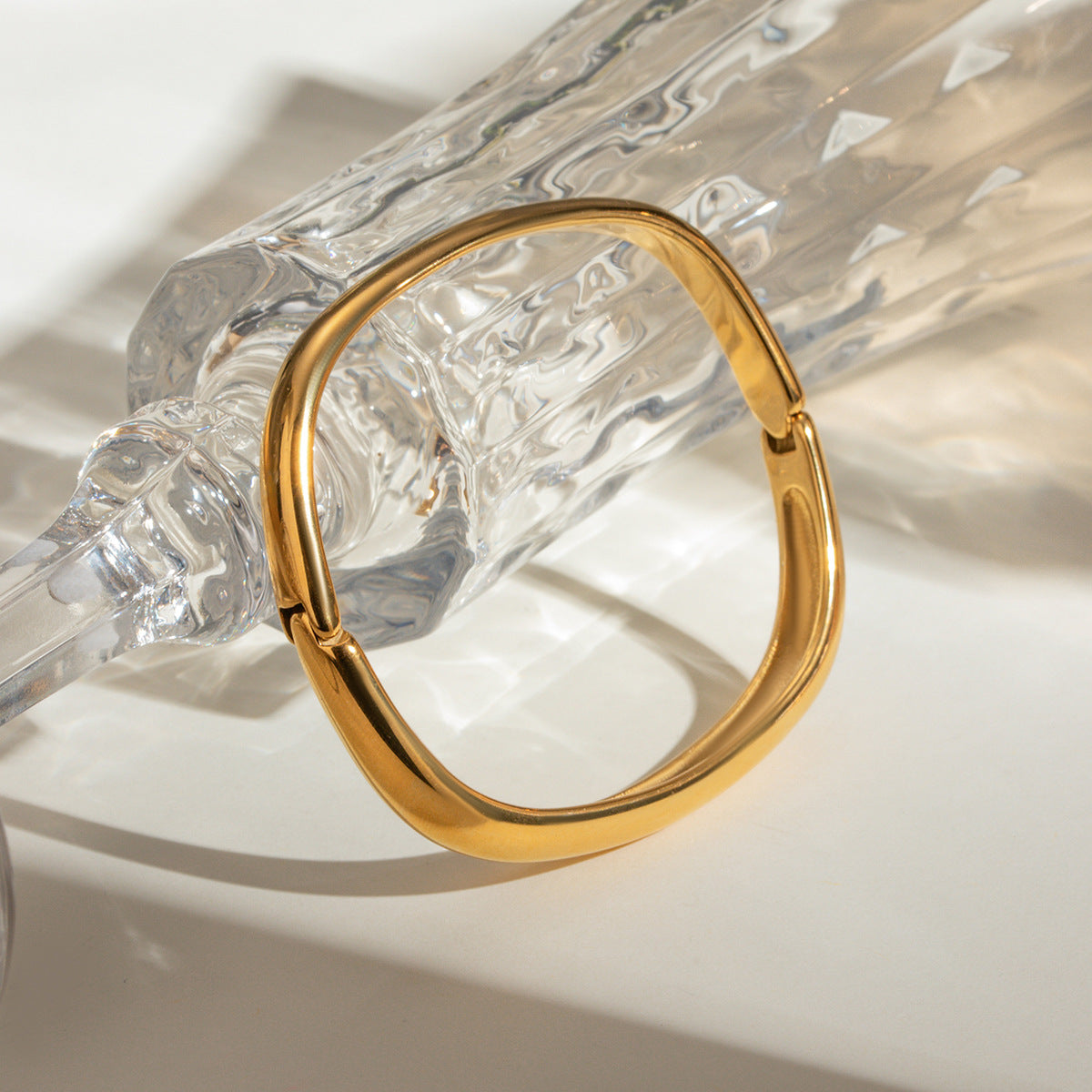 Simple Irregular Titanium Steel Bracelet For Women